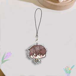 (mua 1 tặng 1) Móc dây treo điện thoại HAIKYUU! ver MÁ ĐỎ in hình chibi mica trong acrylic móc khóa anime bóng chuyền 5