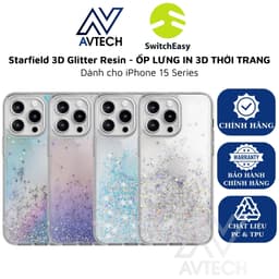 Ốp Lưng SwitchEasy Starfield 3D Glitter Resin iPhone 15 Pro Max / 15 Pro / 15 Plus / 15 - HÀNG CHÍNH HÃNG 1