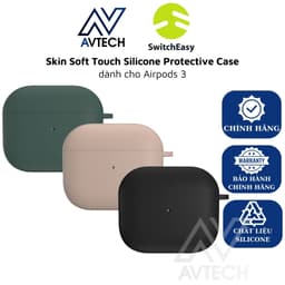 Ốp Lưng Case SwitchEasy Silicone Dành Cho Airpods 3, Skin Soft Touch Silicone, Silicone Lỏng, Bảo Vệ 360, Chống Trầy 1