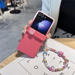 [CÓ SẴN] Ốp Z FLIP 8 - Z Flip 4 - Z Flip7 - Flip5 5G hồng ombre charm bánh cute dây dễ thương kèm thanh bảo vệ bản lề 6