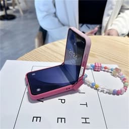 [CÓ SẴN] Ốp Z FLIP 8 - Z Flip 4 - Z Flip7 - Flip5 5G hồng ombre charm bánh cute dây dễ thương kèm thanh bảo vệ bản lề 5