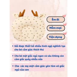 Gối cho bé gối chống bẹp đầu cố định hình cổ cho bé có thoáng khí, gối em bé định hình đầu kháng khuẩn MIU BEDDING 2024 5