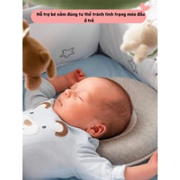 Gối cho bé gối chống bẹp đầu cố định hình cổ cho bé có thoáng khí, gối em bé định hình đầu kháng khuẩn MIU BEDDING 2024 8