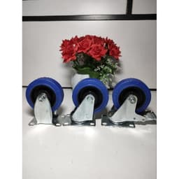 [KKTHN] Bánh Cao Su TPR Xanh Đường Kính 10cm Chống Ồn Siêu Êm 1