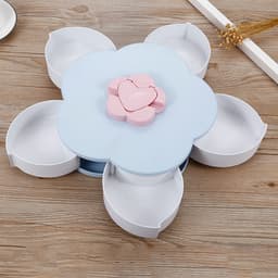 Khay Mứt Tết 2 Tầng 10 Cánh Xoay, Hộp Đựng Mứt Tết Bánh Kẹo MÃ HM2 2