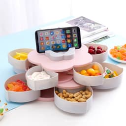 Khay Mứt Tết 2 Tầng 10 Cánh Xoay, Hộp Đựng Mứt Tết Bánh Kẹo MÃ HM2 1