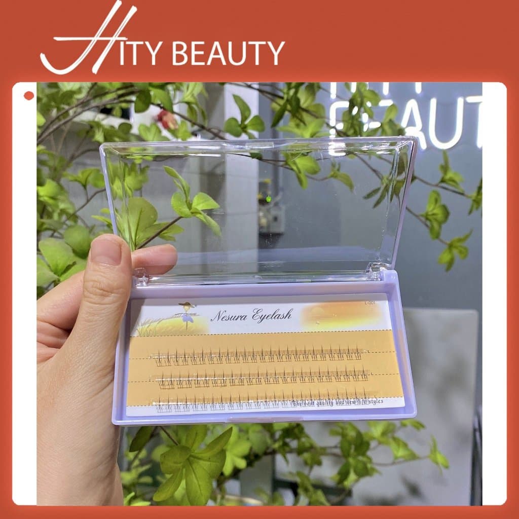 Hộp lông mi giả L-001 gân trong suốt tự nhiên mềm nhẹ cao cấp dành cho makeup cá nhân chuyên nghiệp - Hity Beauty