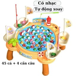 [Giá tại xưởng] Bộ đồ chơi câu cá loại to 45 con đĩa xoay có nhạc fishing - Trò chơi giáo dục cho bé trai và b 1
