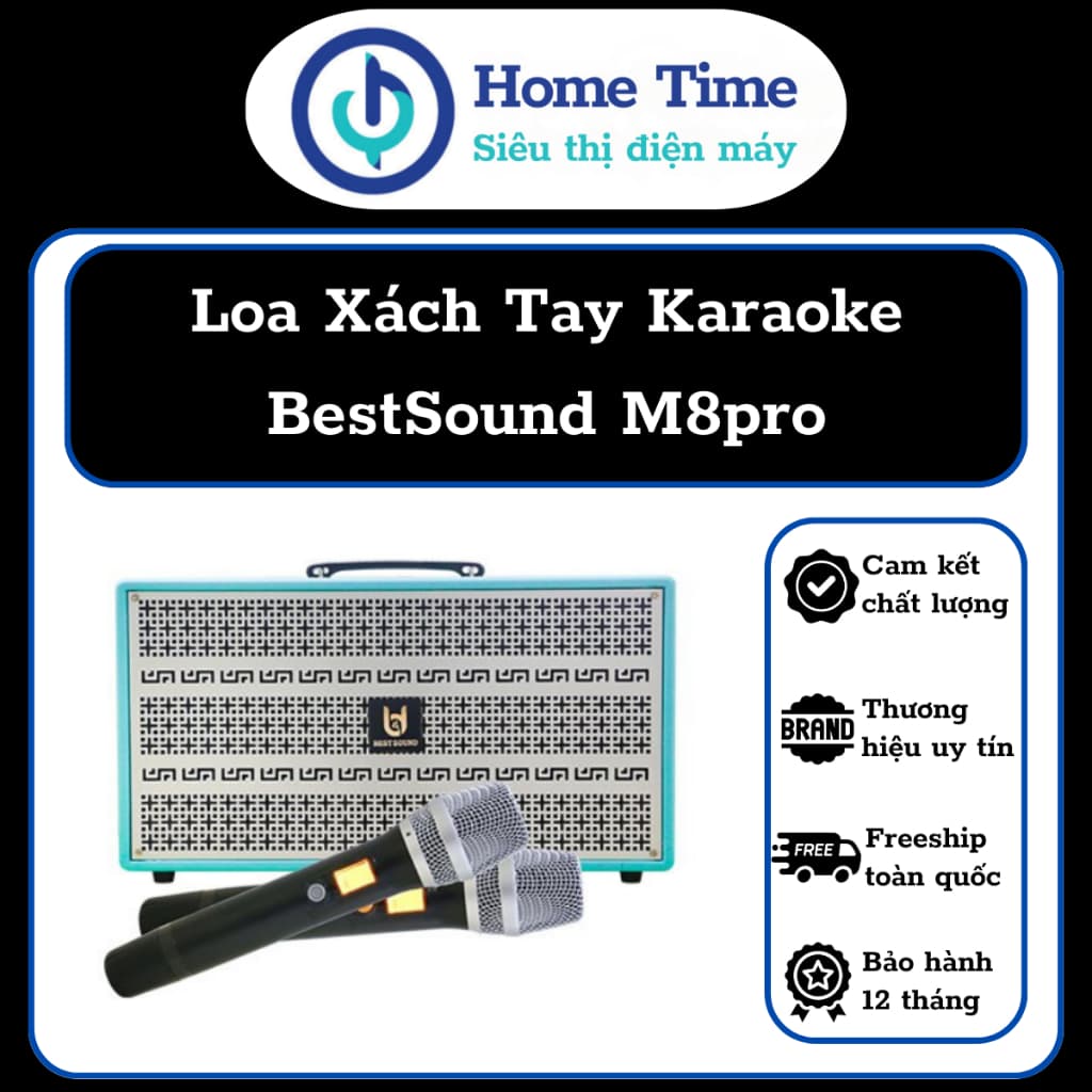 Loa di động, loa xách tay cao cấp Best Sound M8PRO MusicBox (Hàng chính hãng nhập khẩu nguyên chiếc, Model 2023)