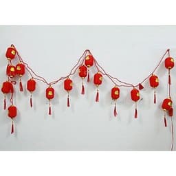 Dây led Đèn Lồng hoạ tiết chữ PHÚC dài 5M 16 bóng phi 8CM - có nối phong cách trung hoa 5