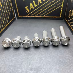 Ốc inox SALAYA 8li15/8li25/8li30/8li40/8li60 trụ thái V2 gắn treo bô , treo phuộc ...siêu sáng đẹp 1