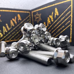 Ốc inox SALAYA 8li15/8li25/8li30/8li40/8li60 trụ thái V2 gắn treo bô , treo phuộc ...siêu sáng đẹp 2