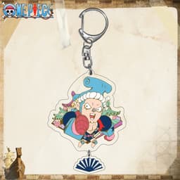 (mua 1 tặng 1) Móc khóa ONE PIECE ver TREO QUẠT Đảo hải tặc mica trong acrylic in hình anime chibi quà tặng độc đáo 3