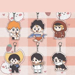 Mua 1 tặng 1 (TINH NGHỊCH) Móc khóa HAIKYUU!! Vua bóng chuyền in hình anime chibi mica trong acrylic quà tặng xinh xắn 1
