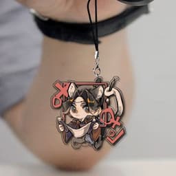 (mua 1 tặng 1) (KHUNG CỬA TAI MÈO) Dây Treo Điện Thoại Thiên Quan Tứ Phúc in hình manhua mica acrylic móc khóa 8