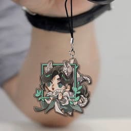 (mua 1 tặng 1) (KHUNG CỬA TAI MÈO) Dây Treo Điện Thoại Thiên Quan Tứ Phúc in hình manhua mica acrylic móc khóa 6
