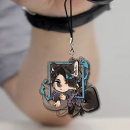(mua 1 tặng 1) (KHUNG CỬA TAI MÈO) Dây Treo Điện Thoại Thiên Quan Tứ Phúc in hình manhua mica acrylic móc khóa 4