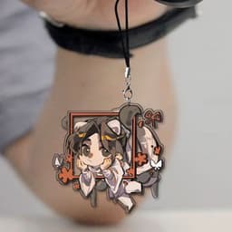 (mua 1 tặng 1) (KHUNG CỬA TAI MÈO) Dây Treo Điện Thoại Thiên Quan Tứ Phúc in hình manhua mica acrylic móc khóa 7