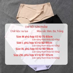 Quần lót nữ đúc su thun lạnh cạp ép không viền W3-04 2