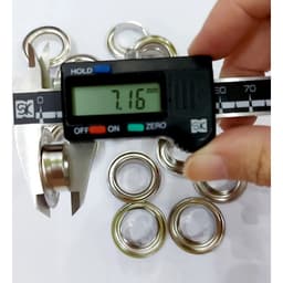 Khoen ore mắt cáo 17mm Chân cao 7mm Khuy luồn oze Khuy đột bạt,khoen bạt Bằng sắt xi Màu bạc Có long đền 5