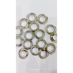 Khoen ore mắt cáo 17mm Chân cao 7mm Khuy luồn oze Khuy đột bạt,khoen bạt Bằng sắt xi Màu bạc Có long đền 2