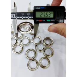 Khoen ore mắt cáo 17mm Chân cao 7mm Khuy luồn oze Khuy đột bạt,khoen bạt Bằng sắt xi Màu bạc Có long đền 3