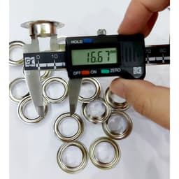 Khoen ore mắt cáo 17mm Chân cao 7mm Khuy luồn oze Khuy đột bạt,khoen bạt Bằng sắt xi Màu bạc Có long đền 4