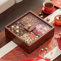 Khay Đựng Mứt Tết, Hạt Khô,Bánh Kẹo Sang Trọng 4 Ngăn ,6 Ngăn Mẫu Mơi 2026 3