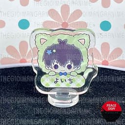 (mua 1 tặng 1) (3CM) Mô hình standee BLUE LOCK ver MŨ TAI MÈO mica chibi arcylic anime trưng bày xinh xắn 4
