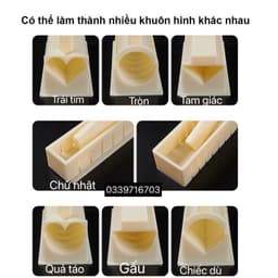 Bộ Khuôn Làm Sushi, Cơm Cuộn ,Kimbap 10 Món Chất Liệu Nhựa PP Thực Phẩm An Toàn, Dụng cụ làm Sushi 6
