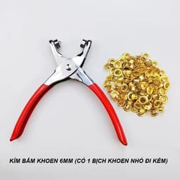 Kìm bấm khoen 6mm Bấm khoen lên giấy,da,bạt (không bấm lên vải) KHÔNG XÀI LONG ĐỀN 2