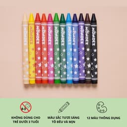 Bút Màu Cho Bé MONDEZ 12/18/24 Màu Tô Đều Và Mịn, Bộ Màu Sáp Bút Màu Tươi Sáng Chất Liệu Bám Giấy Tốt An Toàn M50004/5/6 5