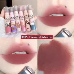 Son kem nhung lì bền màu CAPUVINI Little Bear Is Busy With Lip Cream 6