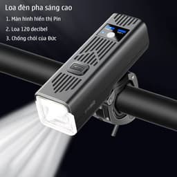 Đèn còi xe đạp thể thao siêu sáng, Đèn pha kết hợp còi vang và cảm biến ánh sáng thông minh DP06 4
