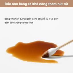 Hộp 500 Tăm Bông Ngoáy Tai Thân Gỗ JYoohome Tăm Bông Hai Đầu Dùng Cho Trẻ Em Người Lớn Tiện Lợi 4