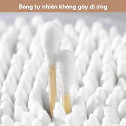 Hộp 500 Tăm Bông Ngoáy Tai Thân Gỗ JYoohome Tăm Bông Hai Đầu Dùng Cho Trẻ Em Người Lớn Tiện Lợi 5