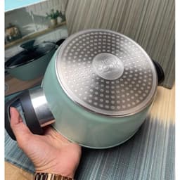 NỒI CHỐNG DÍNH VÂN ĐÁ 18CM GREEN COOK GCS226 - Nấu được tất cả các loại bếp | Giao màu ngẫu nhiên 5