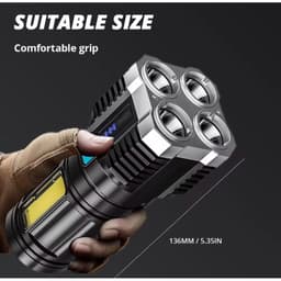 Đèn Pin Mini Siêu Sáng Cầm Tay 4 Bóng Chắc Chắn 4 Chế Độ Sáng Tiện Dụng ! Miễn phí vận chuyển 4