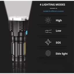 Đèn Pin Mini Siêu Sáng Cầm Tay 4 Bóng Chắc Chắn 4 Chế Độ Sáng Tiện Dụng ! Miễn phí vận chuyển 8