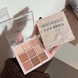 Bảng Phấn Mắt Novo 9 Ô Hình Bánh Mì Cute, Chất Phấn Mịn Lì, Ánh Nhũ Lấp Lánh Tạo Hiệu Ứng Đôi Mắt To Tròn, Thu Hút 5