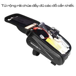 Túi xe đạp, túi treo sườn xe đạp bản nâng cấp dáng cứng cáp chống nước hiệu quả 07  TCB02 4