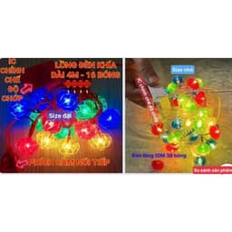 Đèn Led hình Đèn Lồng 8 khía dài 10M nhiều chế độ nhấp nháy treo cây trang trí Tết 5