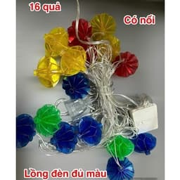 Dây Led Lồng Đèn 4M 16 bóng Đại nháy nhiều chế độ trang trí Tết [Phi bóng 3cm] 3
