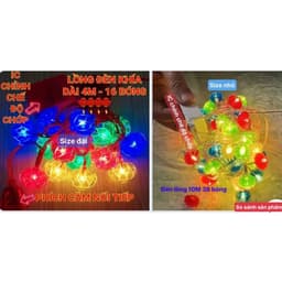 Dây Led Lồng Đèn 4M 16 bóng Đại nháy nhiều chế độ trang trí Tết [Phi bóng 3cm] 6