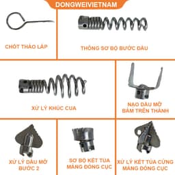 Dây thông cống lò xo D16 loại 1 Dùng cho máy thông cống 8