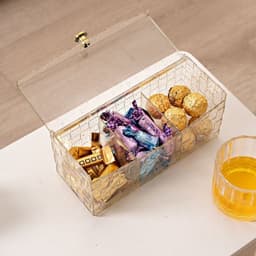 Hộp Đựng Bông Tẩy Trang, Hộp Đựng Phụ Kiện, Tăm Bông Có Chia Ngăn, Nắp Đậy Chống Bụi R006 7