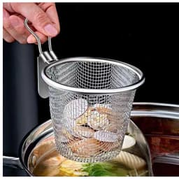 Giỏ Lưới Nhúng Lẩu, Mì CÓ MÓC GÀY  Vớt Đồ Chiên Vớt Ráo Dầu Mỡ 2