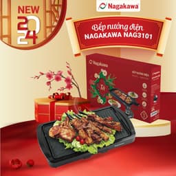 Bếp nướng điện Nagakawa NAG3101 - Công suất 1650W - 5 mức điều chỉnh nhiệt độ linh hoạt - Hàng Chính Hãng 3