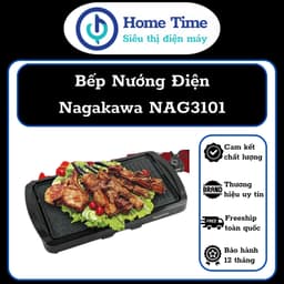 Bếp nướng điện Nagakawa NAG3101 - Công suất 1650W - 5 mức điều chỉnh nhiệt độ linh hoạt - Hàng Chính Hãng 1