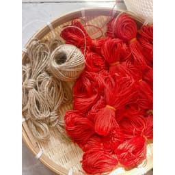 Dây đỏ 1mm, dây thừng 1mm làm handmade, decor, dây thừng treo giấy đỏ thư pháp 1